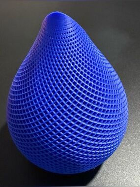 Vibrant Blue Mesh Teardrop Accent Vase